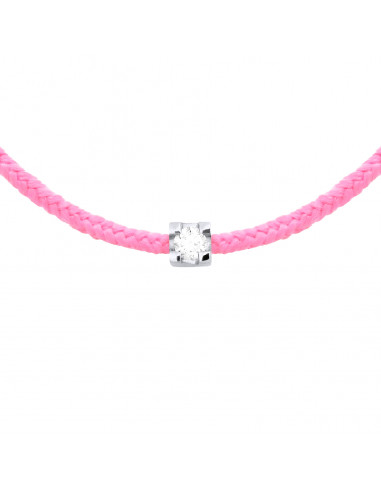 Bracelets Links Diamond Cords 0.030 CTS Serti...