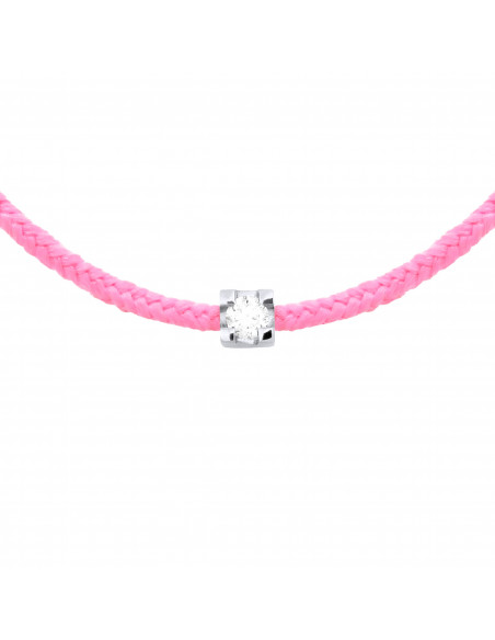 Bracelets Liens Cordons Diamants 0.030 Cts Serti Griffe - Argent 925 - VENISE