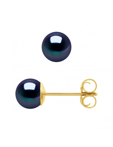 Boucles d'Oreilles Perles BOUTONS - Tailles de 4 à 10 mm - Or 375 - OPERA