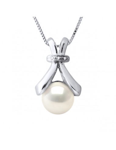 Necklaces Jewelry Pearl Button - Diamond 0.030...