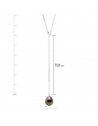 Tahitian pearl pear pear pear 8-9 mm necklace -...