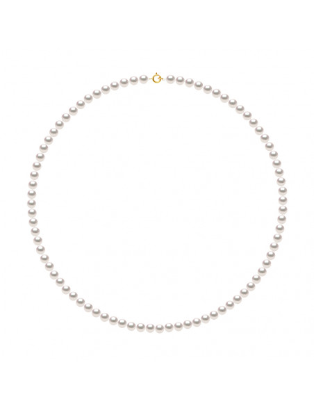 Colliers Rangs de Perles AKOYA - Taille de 4.5 à 8.5 mm - Or 750 - Anneau Ressort - SAPPORO