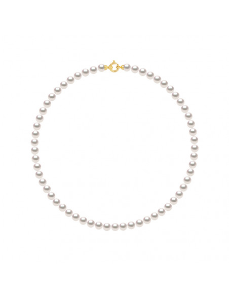 Colliers Rangs de Perles AKOYA - Tailles de 6.5 à 8.5 mm - Anneau Marin Or 750 - TOKYO