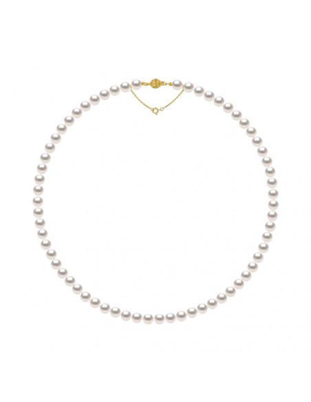 Colliers Rangs de Perles AKOYA - Tailles de 7 à 8.5 mm - Anneau Marin Or 750 - NAGOYA