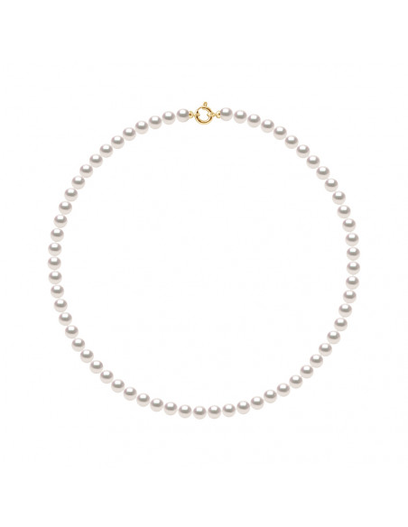 Colliers Rangs de Perles AKOYA - Tailles de 7 à 8.5 mm - Anneau Marin Or 750 - MIYAZAKI