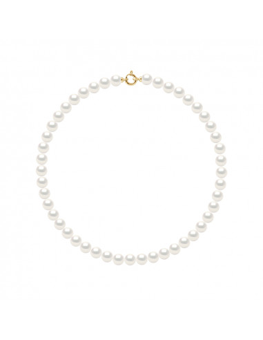 Colliers Rangs de Perles Rondes - Tailles de 9 à 12 mm - Fermoir Ergonomique - Or 375 - BOILEAU