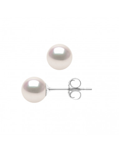 Boucles d'Oreilles Perles AKOYA - Tailles de 4 à 8 mm - Or 750 - TOKYO