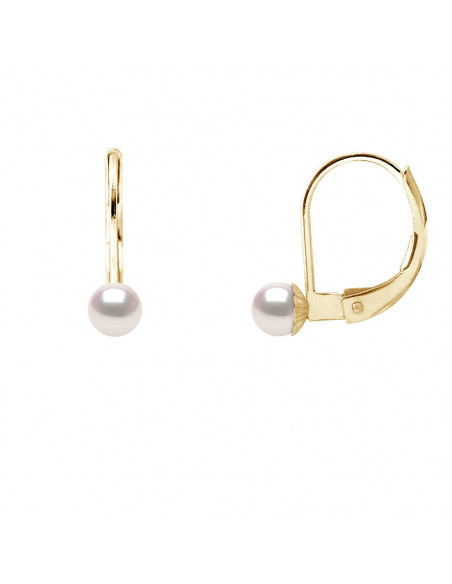Boucles d'Oreilles Dormeuses Perles AKOYA - Tailles de 4 à 7 mm - Or 750 - OSAKA