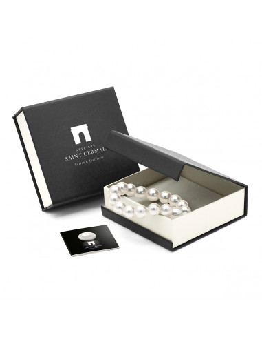 Bracelet Lien Cordon Noir Perle Baroque 11-12...