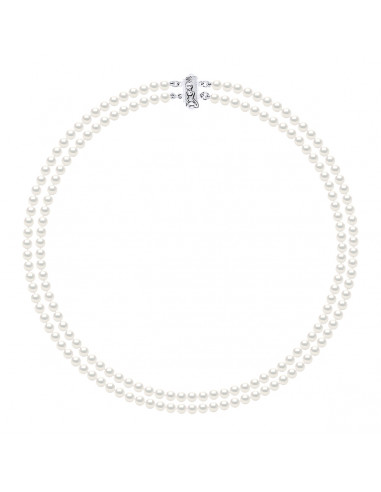 Collier Double Rang de Perles 6-7 mm - Fermoir...