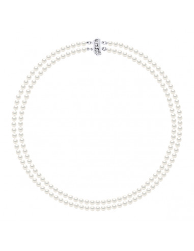 Collier Double Rang de Perles 6-7 mm - Fermoir Cylindre - Argent 925 - TALMONT