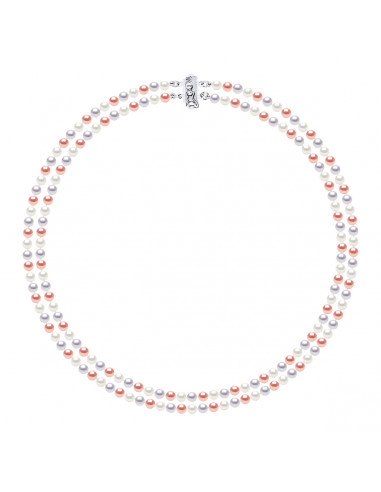 Collier Double Rang de Perles 6-7 mm - Fermoir...