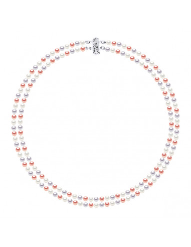 Collier Double Rang de Perles 6-7 mm - Fermoir Cylindre - Argent 925 - TALMONT