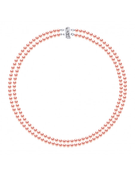 Collar Double Beads 6-7 mm - Cylinder Clasp - 925 Silver - Talmont