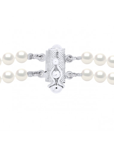 Collar Double Beads 6-7 mm - Cylinder Clasp -...