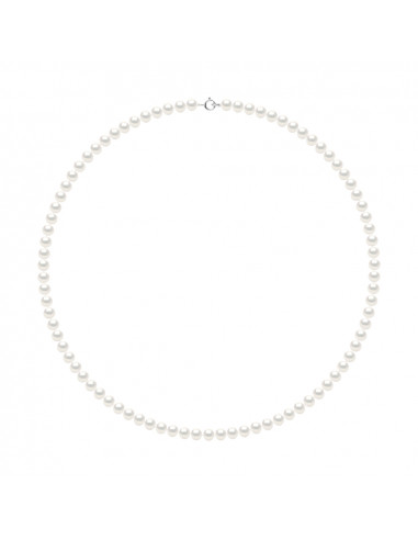 Necklace Rank of Pearls Semi Rounded 5-6 mm -...