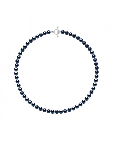 Collier Rang de Perles Semi Rondes 6-7 mm -...