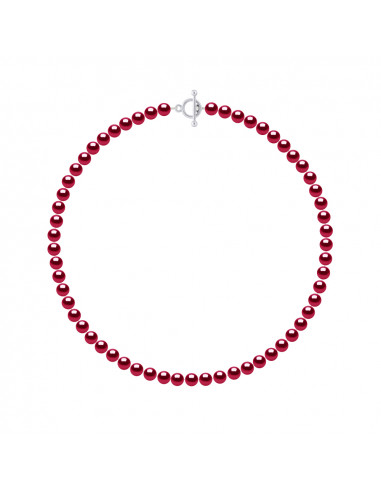 Collier Rang de Perles Semi Rondes 6-7 mm -...