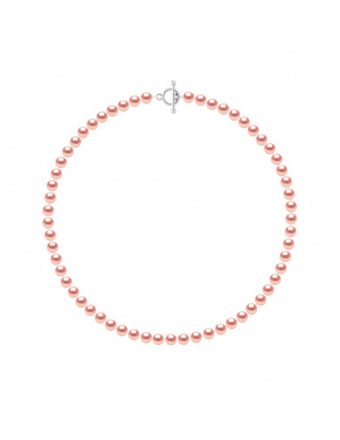 Necklace Semi Round Beads 6-7 mm - Stick Clasp...