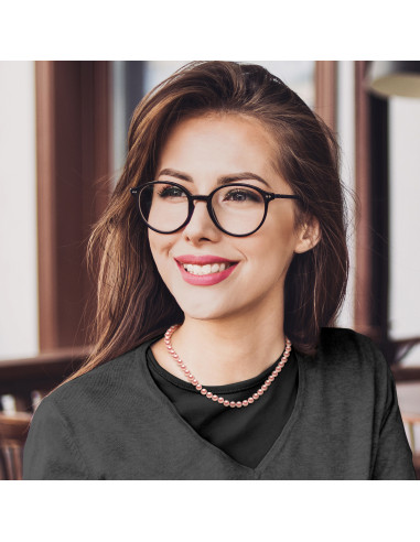 Necklace Semi Round Beads 6-7 mm - Stick Clasp...