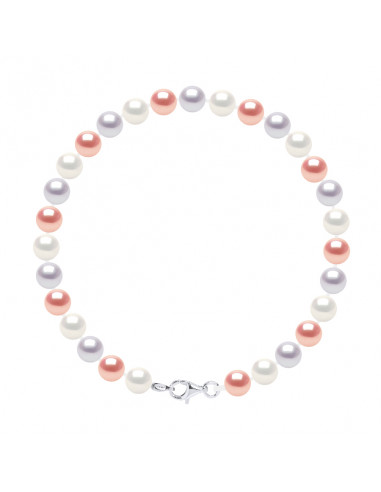 Bracelet Rang de Perles 6-7 mm - Fermoir...