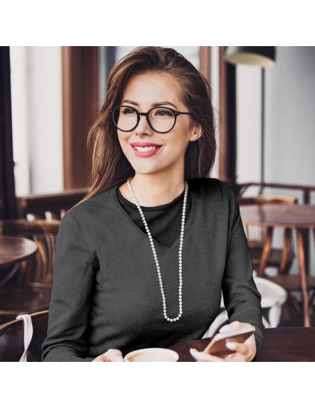 Necklace Semi-round beads 7-8 mm - 80 cm - Fleurus