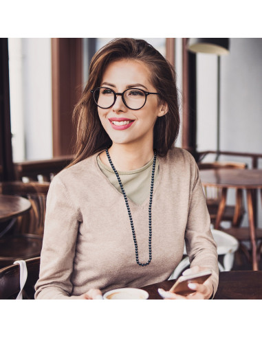 Necklace Semi-round beads 7-8 mm - 80 cm - Fleurus