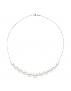 Necklace Chaining Round Beads 8 to 12 mm - Forçat Chain -...