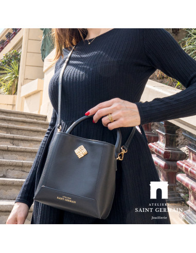 AUTEUIL bucket bag - BLACK
