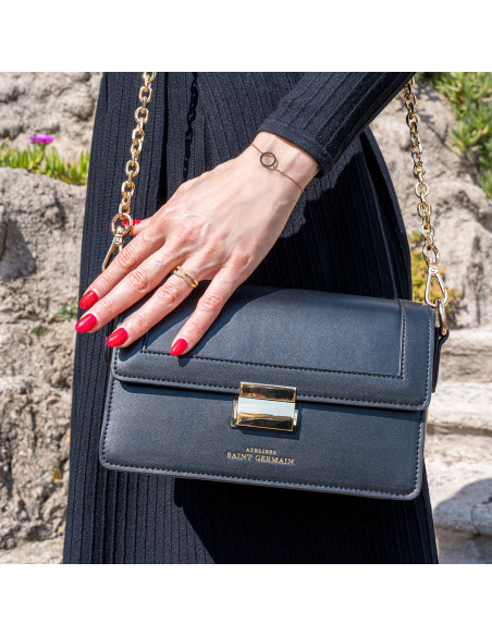 Sac épaule Baguette SAINT CLOUD - NOIR