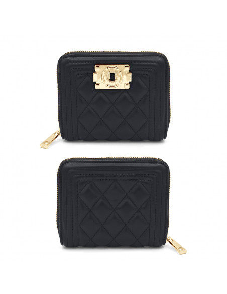 Porte Monnaie Porte Cartes MONTAIGNE - NOIR