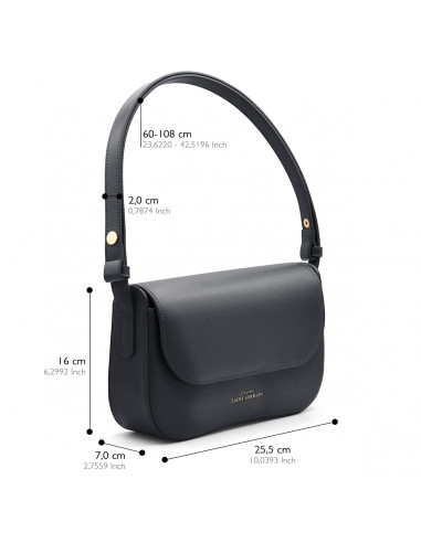 Shutter Shoulder Bag Monceau - Black