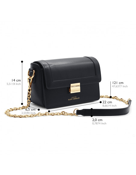 Sac épaule Baguette SAINT CLOUD - NOIR