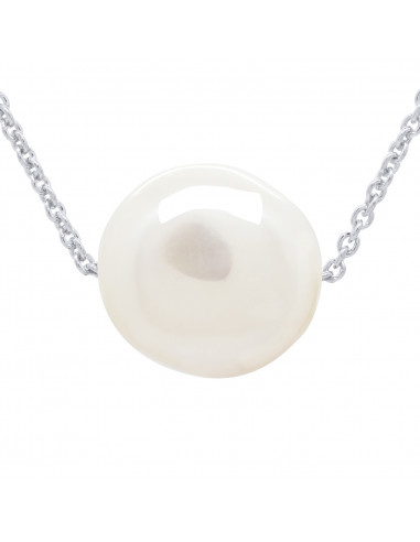 Collier Chainage Perle 10-11 mm - Argent 925 - GRIMALDI