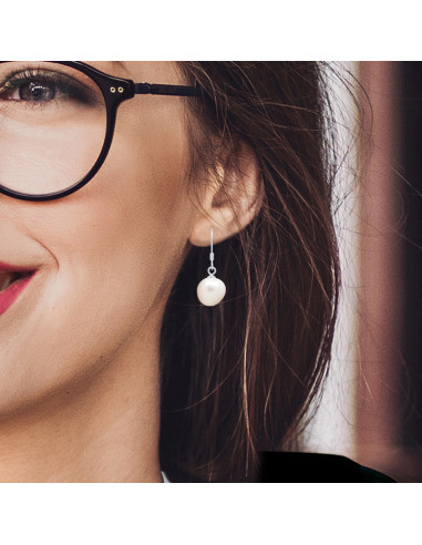 Baroque pearl earrings 10-11 mm - System Hooks...
