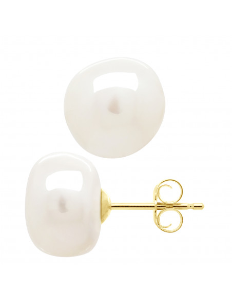 Baroque Bead Earrings 10 mm - Gold 375 - Rambouillet