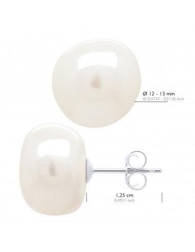 Boucles d'Oreilles Perles Baroques 12 mm - Or...