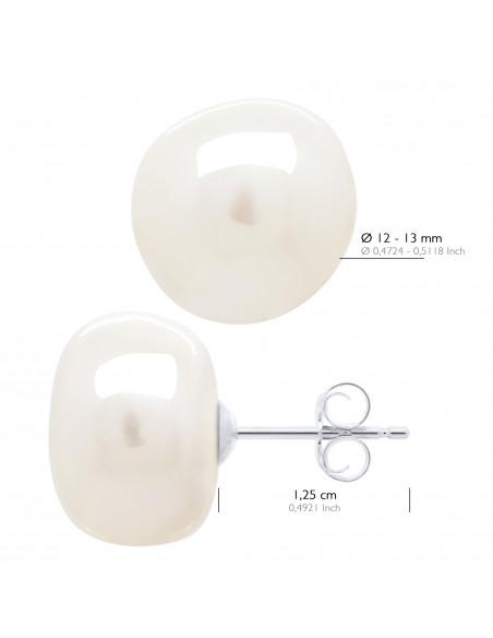 Boucles d'Oreilles Perles Baroques 12 mm - Or 375 - ETAMPES