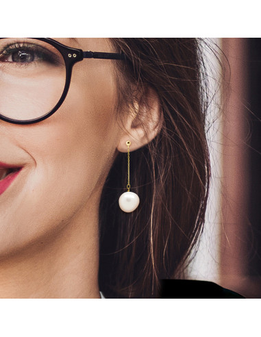Boucles d'Oreilles Pendantes Perles Baroques...