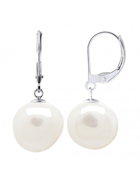 Baroque pearl earrings 12-13 mm - BRISURE SYSTEM - OR 375 - RIGHT RIVE