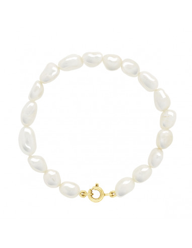 Bracelet Rang de Perles Baroques 6-7 mm -...