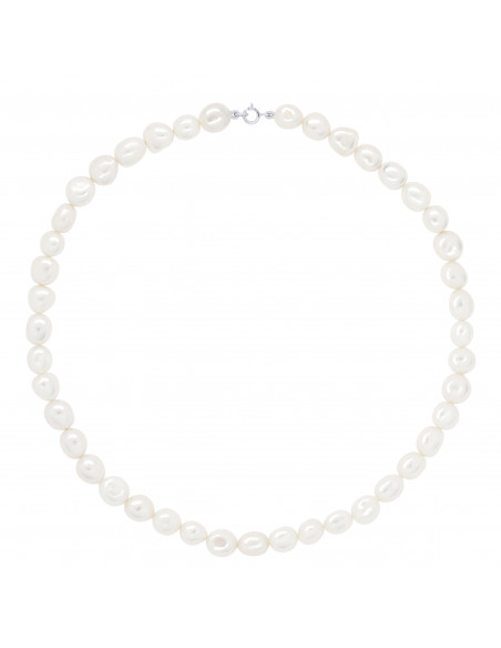 Collier Rang de Perles d'Eau Douce Baroques 6-7 mm - 45 cm - Fermoir Ergonomique - Or 375 - ARGENTEUIL