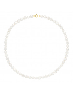 Necklace Rank of Baroque Freshwater Beads 6-7 mm - 45 cm...