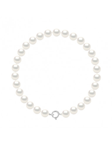 Bracelet Rang de Perles Semi Rondes 6-7 mm -...