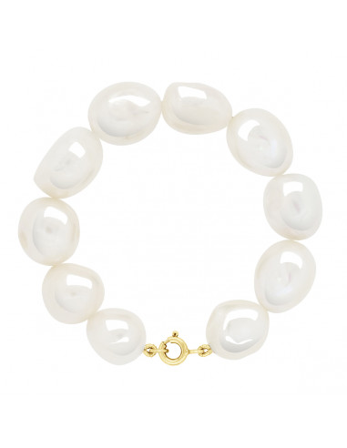 Baroque Bead Rank Bracelet 11-12 mm - Ergonomic...