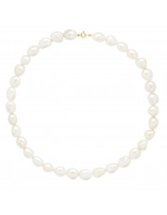 Baroque Bead Necklace 11-12 mm - 50 cm - Ergonomic Clasp...