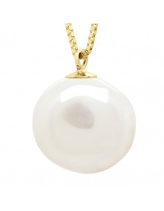 Baroque Pearl Necklace 12-13 mm - Venetian Chain - Gold...