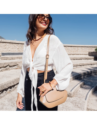 SAINT GERMAIN Trotter Shoulder Bag - Nude