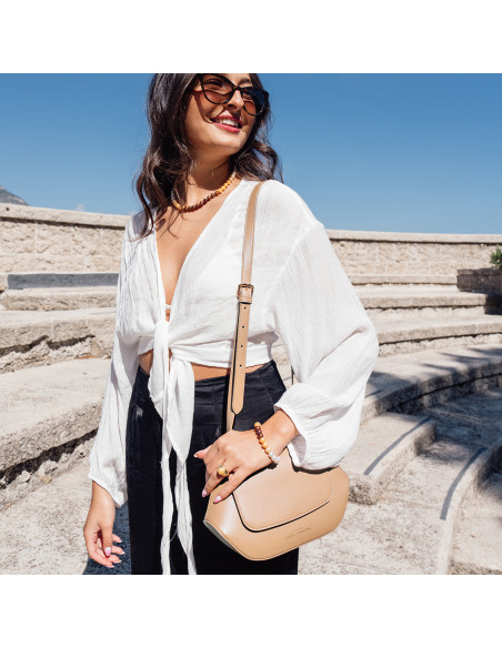 SAINT GERMAIN Trotter Shoulder Bag - Nude