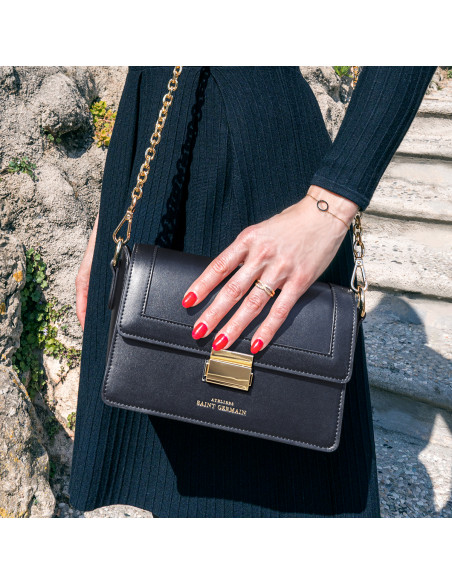 Sac épaule Baguette SAINT CLOUD - NOIR